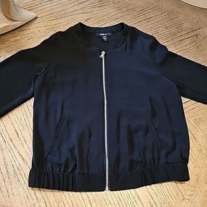Style&Co Black bomber zip up jacket size M